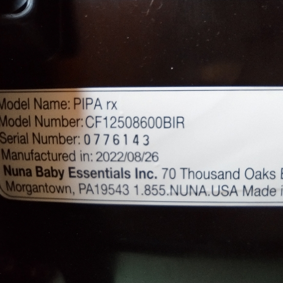 Nuna Pipa RX Car Seat + RELX Base - Birch color - Picture 11 of 11